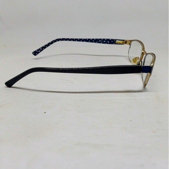 Kate Spade New York Ambrosette Eyeglass Frames-Navy Polka Dots-Rectangle - Picture 5 of 8